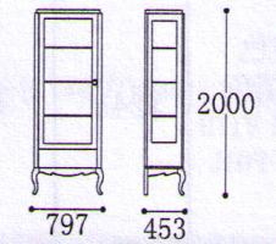 Размеры витрины Fratelli Barri Venezia FB.DC.VZ.629